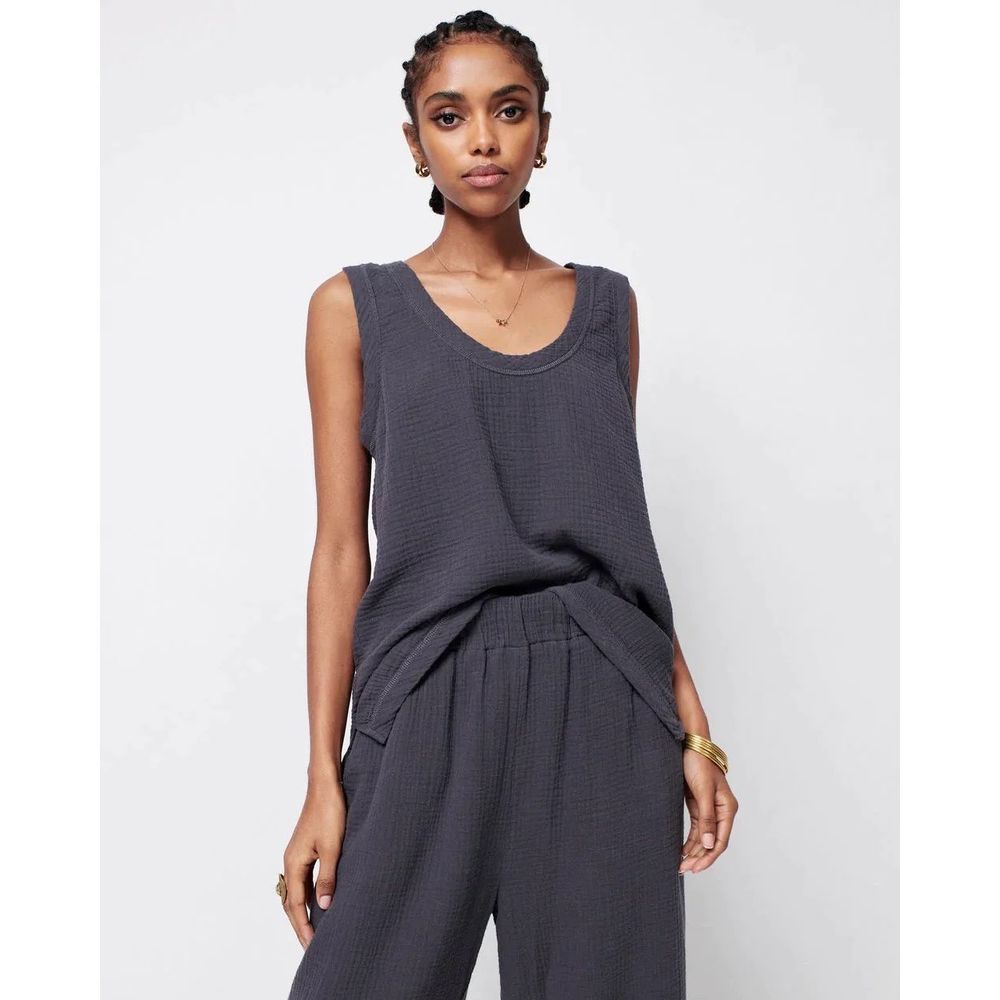 Faherty Dream Cotton Gauze Scoop Tank AND pants SET Size Small